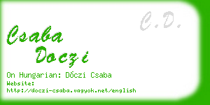 csaba doczi business card